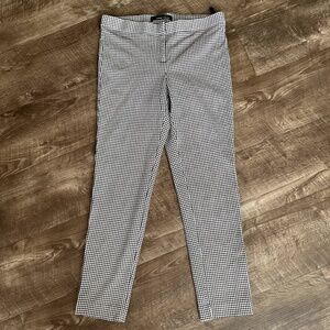 AMANDA & CHELSEA women business pants Houndstooth black / white size 6